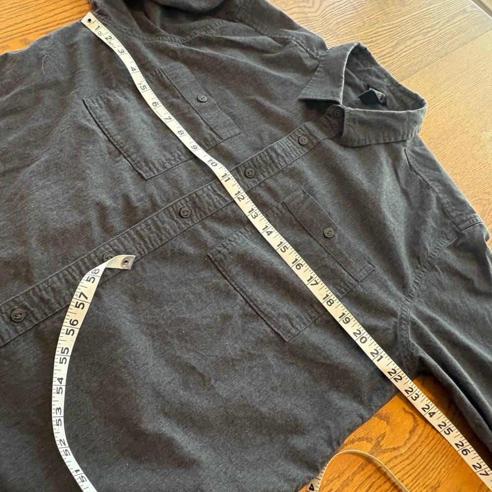 Mountain Hardware Gray Plusher Men’s Long Sleeve Soft Flannel Shirt L - Picture 6 of 7